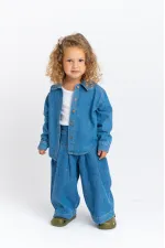 Kot Gömlek 2-7 Yaş Mavi