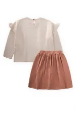 Organic Oversize Bohemian Blouse Long Skirt Suit 8-12 Years Natural