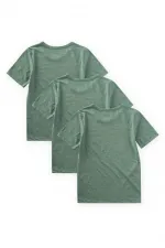 Boys' Short-Sleeved Triple Tank Top, Ages 2-9, Green