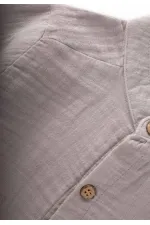 Müslin Gömlek 2-10 Yaş Gri