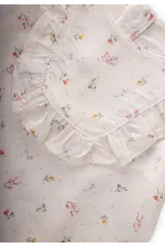 Crispy Flower Patterned Baby Set 0-3 Years Ecru