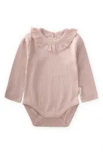 Body à col volanté, saisonnier, 0-3 ans, rose poudré
