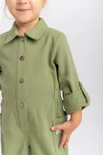 Gabardin Tulum 2-7 Yaş Olive