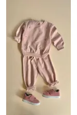 Sweatshirt Set for 1-7 Years Old Powder Pink