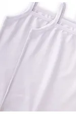 Two-Piece Strappy Girls' Tank Top, Ages 2-11, White