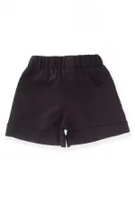 Short en lin Sarh, noir, 2-9 ans