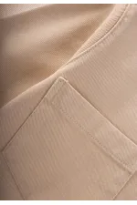 Veste en gabardine beige à grandes poches doubles, pour les enfants de 2 à 7 ans.
