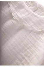 Bebe Yakalı Kot Şortlu Takım 0-4 Yaş Ekru