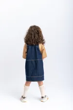 Gilet en jean bleu avec poches latérales pour enfant de 2 à 7 ans