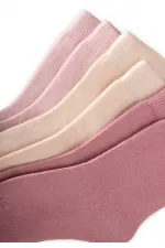 Lot de trois paires de chaussettes pour enfants (3-10 ans) : sable, rose poudré, rose pâle