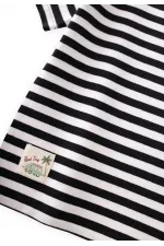 Striped Shorts Set, Ages 1-7, Black and White Stripes Striped Shorts Set, Ages 1-7, Black and White Stripes