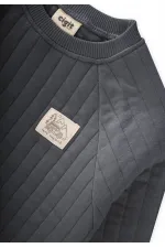 Kapitone Sweatshirt Takım 1-7 Yaş Antrasit