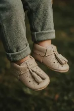 Deri Bebek Ayakkabı 17-21 Numara Vizon