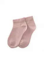 Chaussettes bottines rayées brutes pour enfants de 5 à 12 ans, couleur poudre