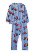 Desenli Pijama Takım 1-5 Yaş Mavi Desenli Pijama Takım 1-5 Yaş Mavi
