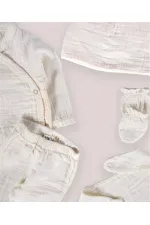 Organic Hospital Discharge Baby Set 0-3 Months Ecru
