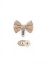 Kurdele Ve Örmeli Toka Bej