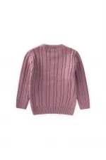 Braided Sweater, Ages 1-8, Rose Pink