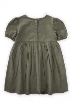 Robe à flammes kaki vert pour enfants de 2 à 7 ans