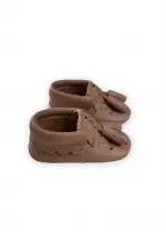 Deri Bebek Ayakkabı 17-21 Numara Kahve