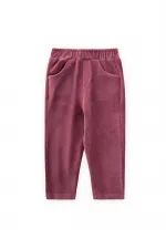 Fitilli Kadife Pantolon 1-8 Yaş Mürdüm
