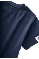 T-shirt bleu marine pour enfants de 2 à 12 ans