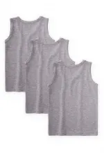 Ensemble de trois pièces pour garçon (débardeurs) gris, 2-9 ans