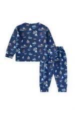 Ensemble pyjama de saison à motifs pour enfants de 1 à 7 ans, bleu marine