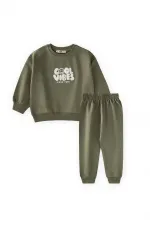 Cool Vibes Baskılı Takım 2-7 Yaş Yeşil