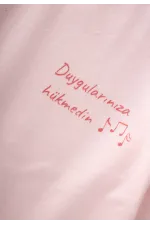 Slogan Long-Sleeve T-Shirt, Ages 2-10, Powder Pink