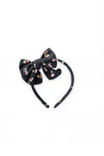 Grand nœud couronné de fleur noire