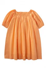 Sıra Lastikli Elbise 2-7 Yaş Kavuniçi