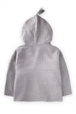 Double Layer Muslin Child Bathrobe 1-9 Years Gray