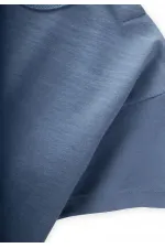 T-shirt basique pour bébé 0-3 ans bleu indigo