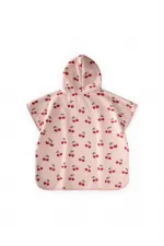 Towel Poncho Standard Cherry Pattern Towel Poncho Standard Cherry Pattern