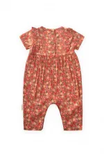 Floral Patterned Viscose Overalls for 0-3 Years Old Baby