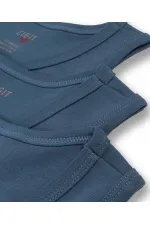 Üçlü Erkek Atlet Set 2-9 yaş İndigo Mavi