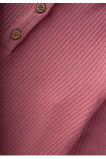 Ribbed Bodysuit with Cuffs, 0-3 Years, Fuchsia Ribbed Bodysuit with Cuffs, 0-3 Years, Fuchsia