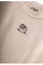 Nakışlı Uzun Kollu Bebek Takım 0-3 Yaş Bej