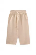 Pantalon en mousseline beige 1-10 ans