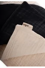 Couverture double couche à coins triangulaires 85 x 90 cm, fumée brute