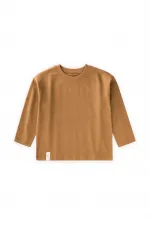 T-shirt basique de saison, 8-14 ans, camel
