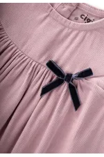 Robe sans manches en velours lilas 0-7 ans