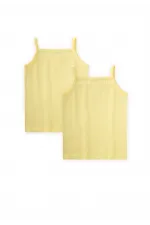 İkili İp Askılı Kız Atlet 2-11 Yaş Sarı