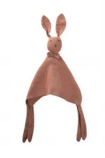 Tavşan Müslin Uyku Arkadaşı (Yıkanmıştır) 40X40 cm Açık kahve