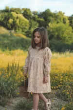 Elbise 4-12 Yaş Ekru