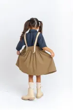Gilet plissé en Tencel 2-7 ans couleur camel