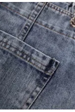 Salopette en jean à bretelles, 2-7 ans, bleue