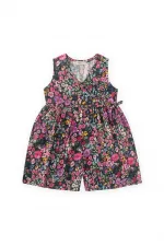 Combinaison en viscose à motifs, 2-8 ans, noire