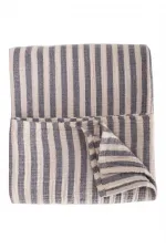 Natural Blanket 90X100Cm Smoked Thick Striped